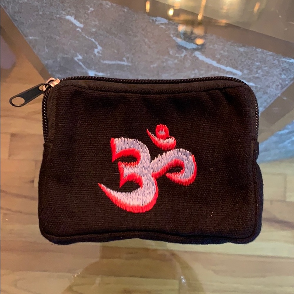 Namaste change purse black n red